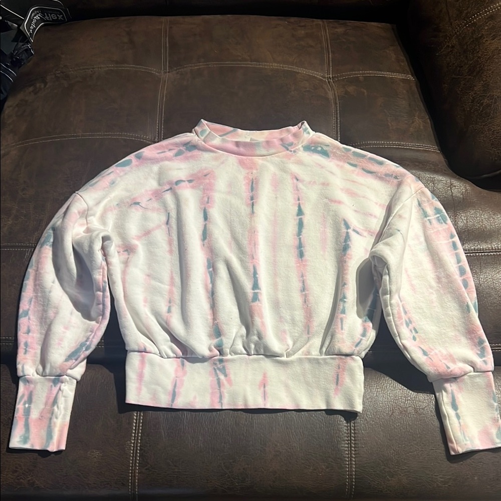 Old Navy Tie-Dye Crop Top - Pink and White